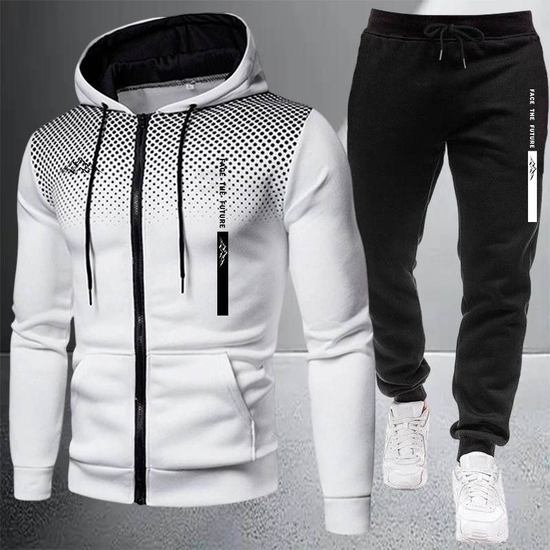 Winter Clothing Stores - ホットセール メンズジャケット トラックスーツ カジュアル ジップアップ ドット柄