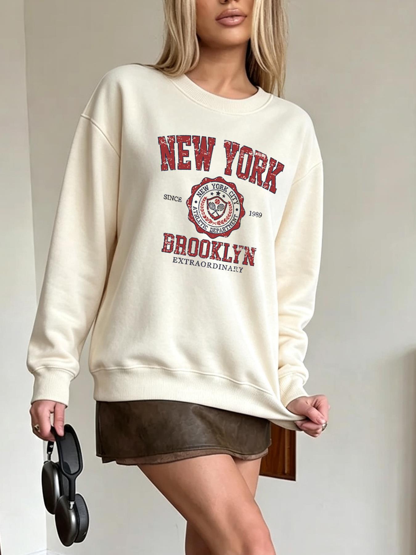 Winter Clothing In New York City - ニューヨーク ブルックリン アートシティ デザイン レディース オールマッチトップ