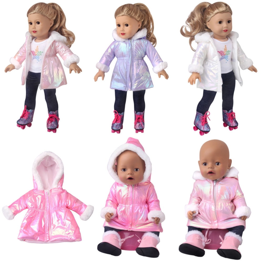 Winter Clothing Newborn - 冬の人形服 43 センチメートル新生児人形ダウンジャケット 14-18 インチ新生児人形に適しています 1pc