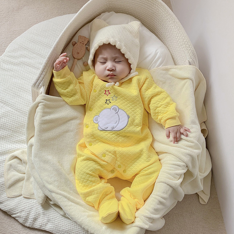ベビーコットンロンパース服新生児長袖ユニセックスワンピースパ - Winter Clothing Newborn のレビューと価格