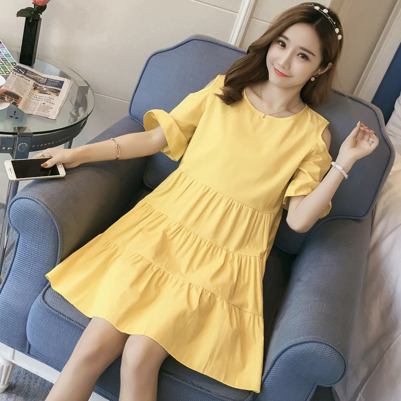 甘い O ネック折り蝶袖オフショルダーミニドレス女性服夏の新 - Winter Clothing H&M のレビューと価格