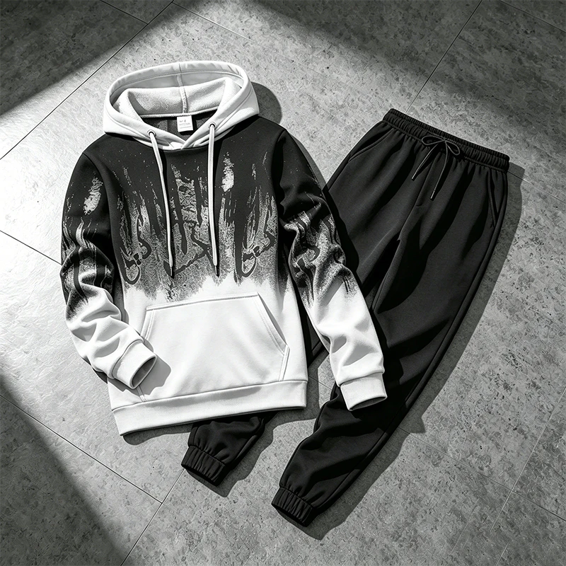 秋冬メンズパーカートラックスーツカジュアルスプラッシュドイン - Winter Clothes のレビューと価格