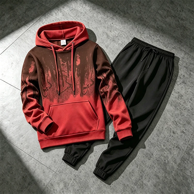 秋冬メンズパーカートラックスーツカジュアルスプラッシュドイン - Winter Clothes のレビューと価格