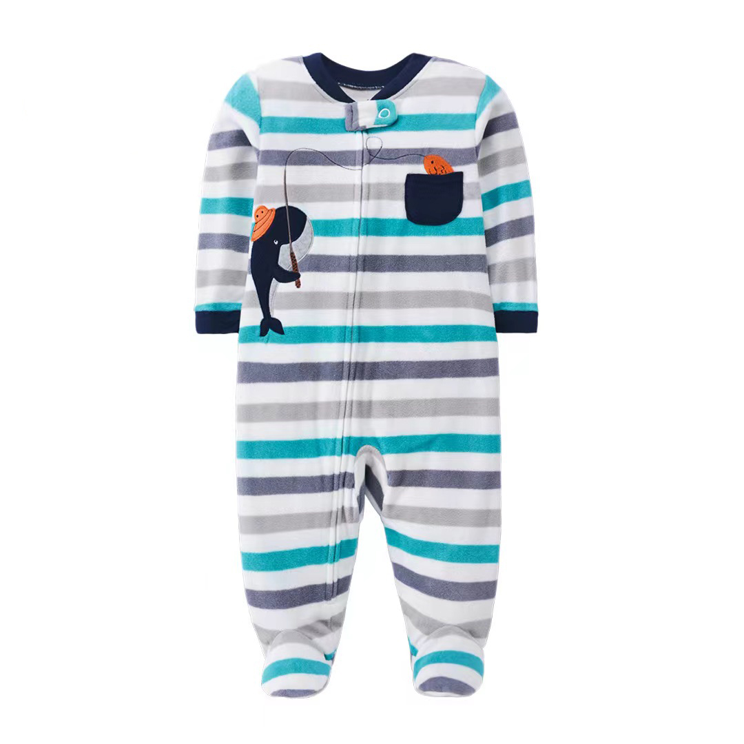 新生児男の子女の子ロンパース服冬パジャマジッパーフリース秋幼 - Winter Clothing Newborn のレビューと価格