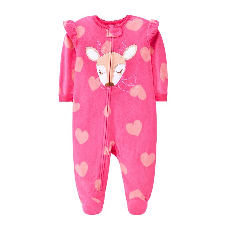 新生児男の子女の子ロンパース服冬パジャマジッパーフリース秋幼 - Winter Clothing Newborn のレビューと価格