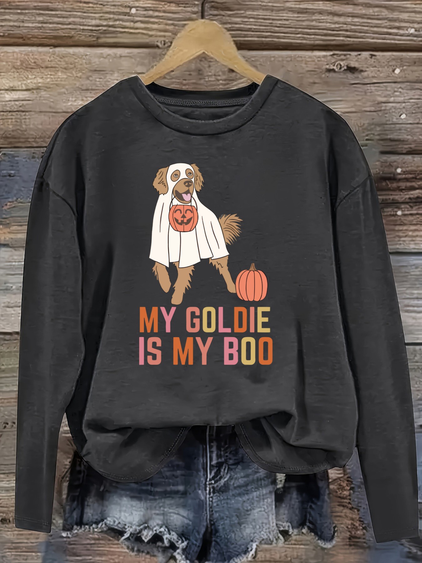 レディースカジュアル長袖クルーネックTシャツ「My Gold - Winter Clothing Design のレビューと価格
