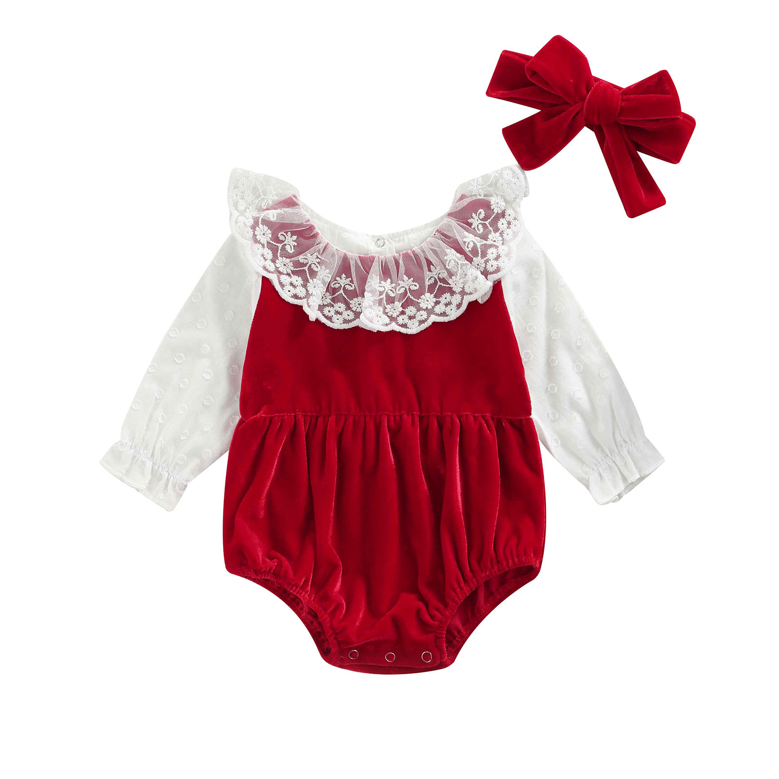 女の赤ちゃんのための春と冬のジャンプスーツ,プリンセスレース - Winter Clothing Newborn のレビューと価格