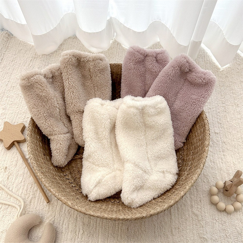 暖かい冬のベビーソックスコーラルフリースソックス幼児男の子女 - Winter Clothing Newborn のレビューと価格