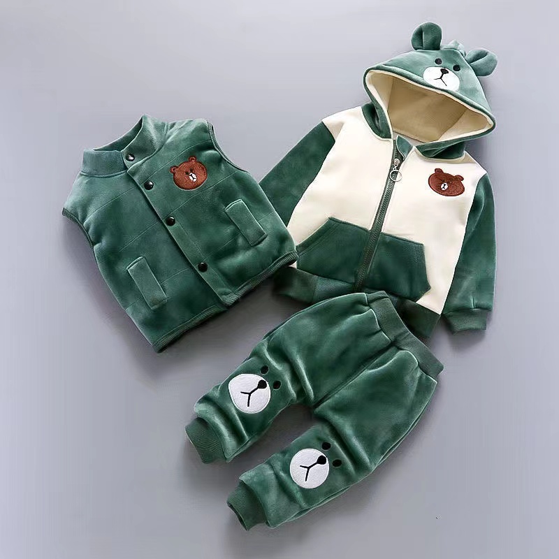 3個新生児服ベビー服セット幼児服秋冬ベスト + セーター + - Winter Clothing Newborn のレビューと価格