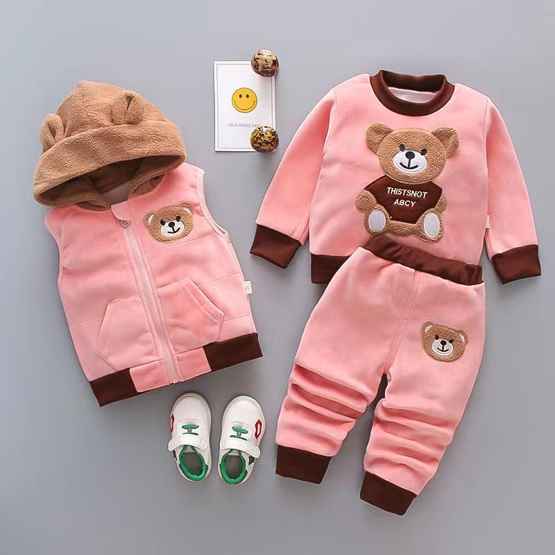 3個新生児服ベビー服セット幼児服秋冬ベスト + セーター + - Winter Clothing Newborn のレビューと価格