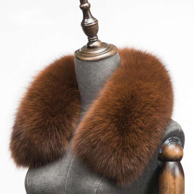 冬の天然キツネの毛皮のスカーフスクエアカラー男性用ショートス - Winter Clothing Design のレビューと価格