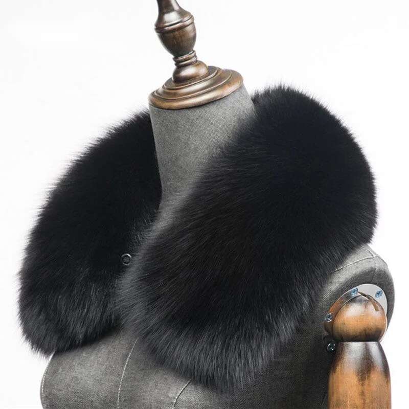 冬の天然キツネの毛皮のスカーフスクエアカラー男性用ショートス - Winter Clothing Design のレビューと価格
