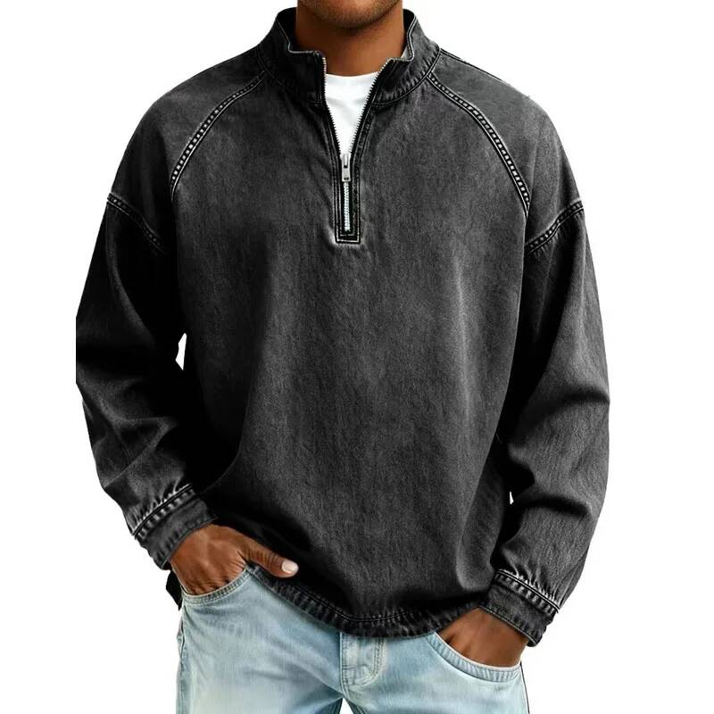 秋の新作メンズプルオーバースウェットシャツジッパー付きスタン - Winter Clothing Taiwan のレビューと価格