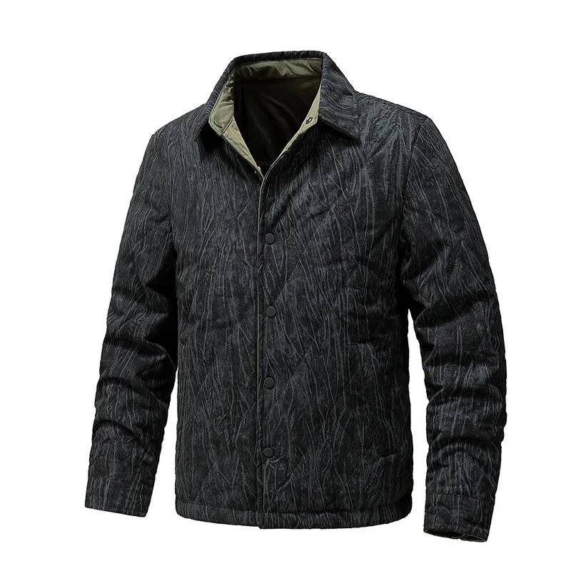 メンズ大型レトロジャケット両面タイダイカジュアルラペル暖かい - Winter Clothing Taiwan のレビューと価格