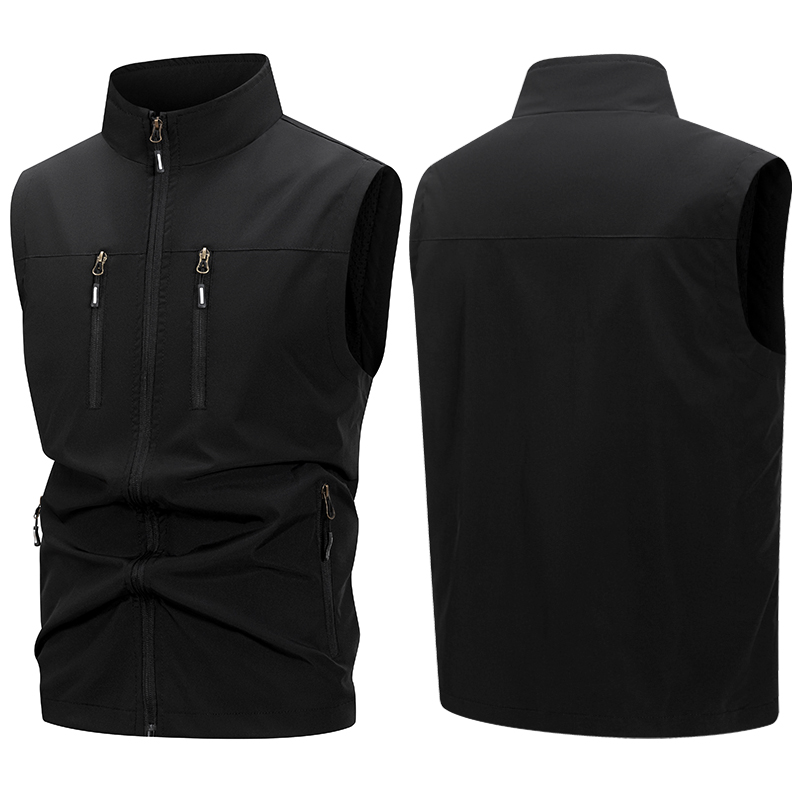 メンズ軽量ソフトシェルベスト ジッパーポケット付き 防風 ノ - Winter Clothing Design のレビューと価格
