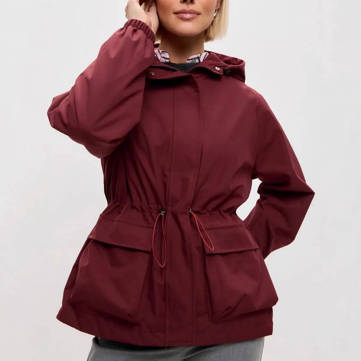 女性用冬用コート フード付きジャケット ドローストリング ア - Winter Clothing Taiwan のレビューと価格