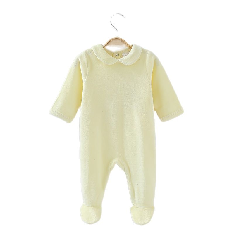 ベビーロンパースフッティ子供服長袖子供服新生児オーバーオール - Winter Clothing Newborn のレビューと価格