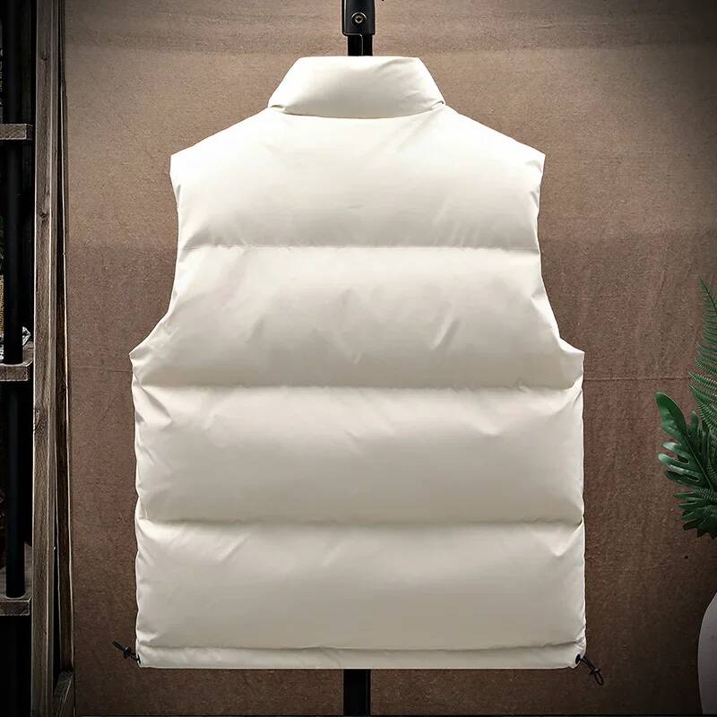 男性綿ベストパファーノースリーブコートメンズ無地ジャケット秋 - Winter Clothing Taiwan のレビューと価格