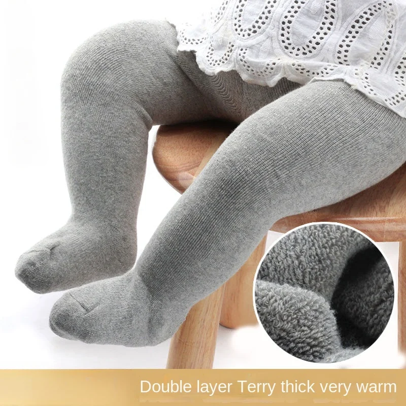 ベビータイツ冬秋無地ソフト綿厚く暖かい女の赤ちゃんタイツ新生 - Winter Clothing Newborn のレビューと価格