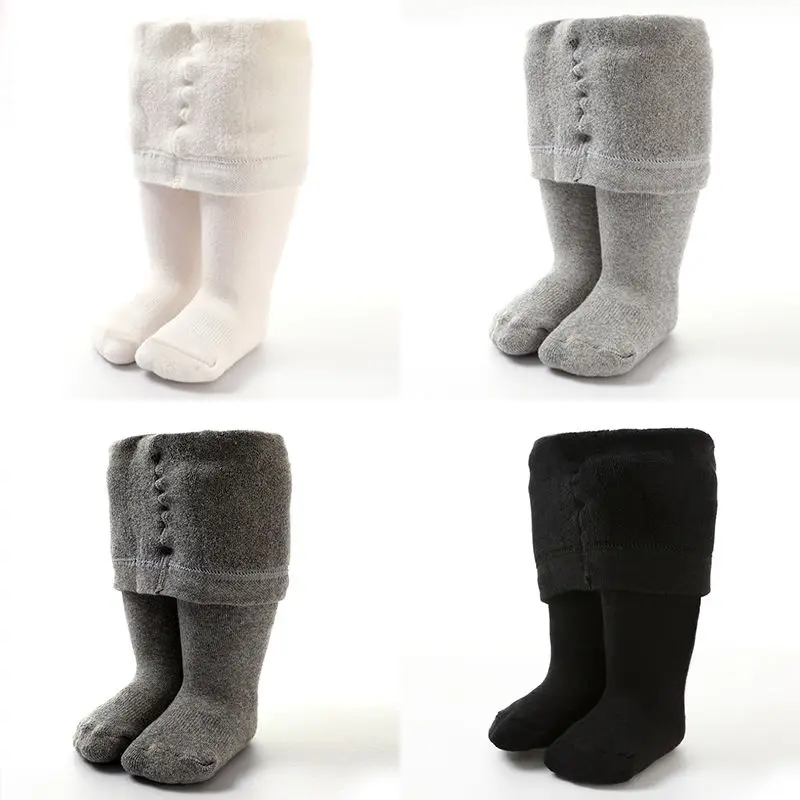 ベビータイツ冬秋無地ソフト綿厚く暖かい女の赤ちゃんタイツ新生 - Winter Clothing Newborn のレビューと価格
