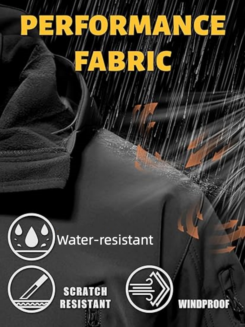 タクティカルフリースソフトシェルジャケット メンズ 防水 冬 - Windproof Jacket Softshell のレビューと価格