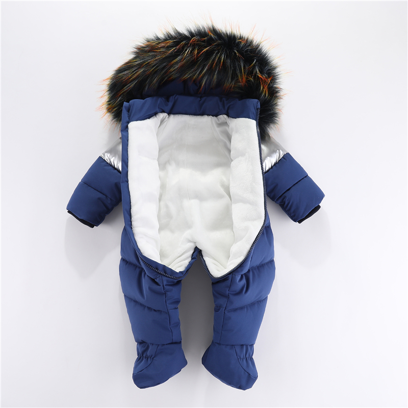 冬新生児ロンパース手袋付き暖かい厚みのある女の赤ちゃん服フー - Winter Clothing Newborn のレビューと価格