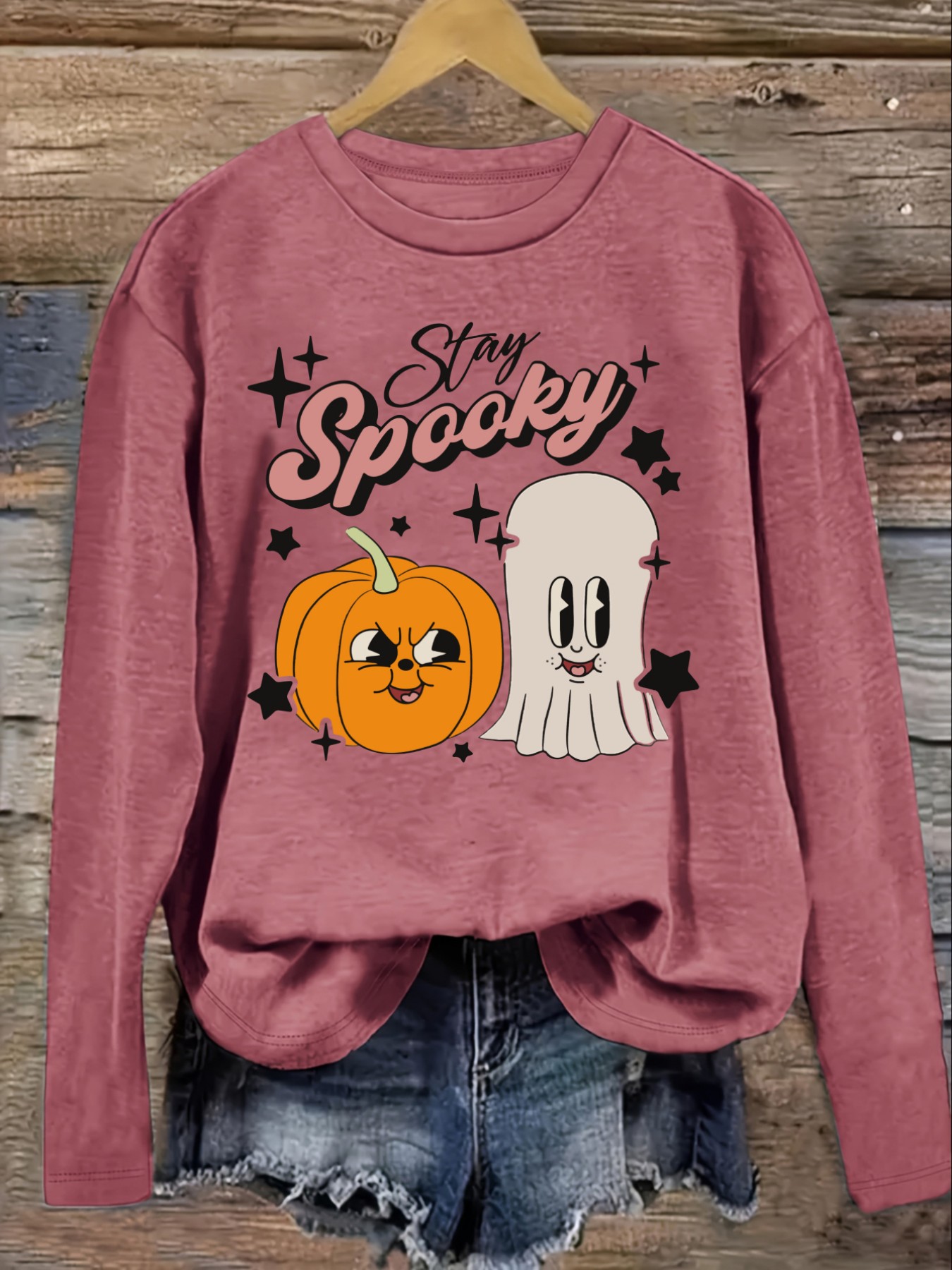 レディースカジュアル長袖クルーネックTシャツ、スティーカイ・ - Winter Clothing Design のレビューと価格