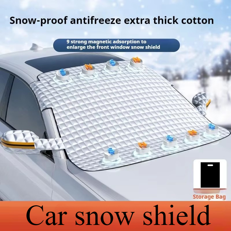 厚みのある車のスノーシールドフロントガラスハーフカバー冬の日 - Winter Sun Clothing のレビューと価格