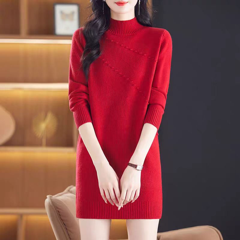 婦人服ファッションオールマッチハーフハイカラーニットドレス秋 - Winter Clothing H&M のレビューと価格