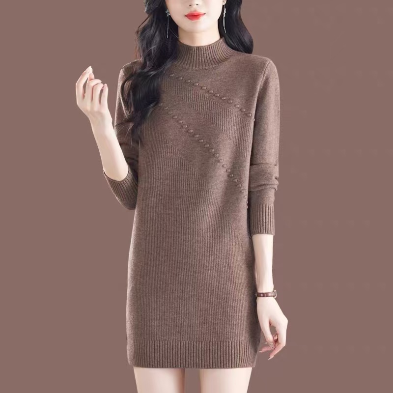 婦人服ファッションオールマッチハーフハイカラーニットドレス秋 - Winter Clothing H&M のレビューと価格