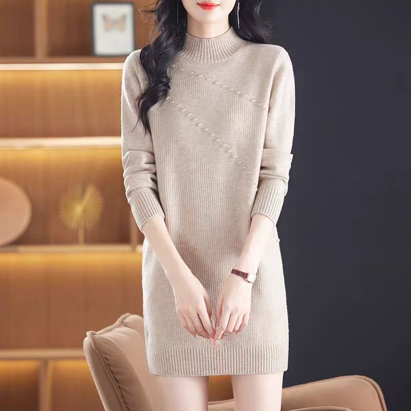 婦人服ファッションオールマッチハーフハイカラーニットドレス秋 - Winter Clothing H&M のレビューと価格