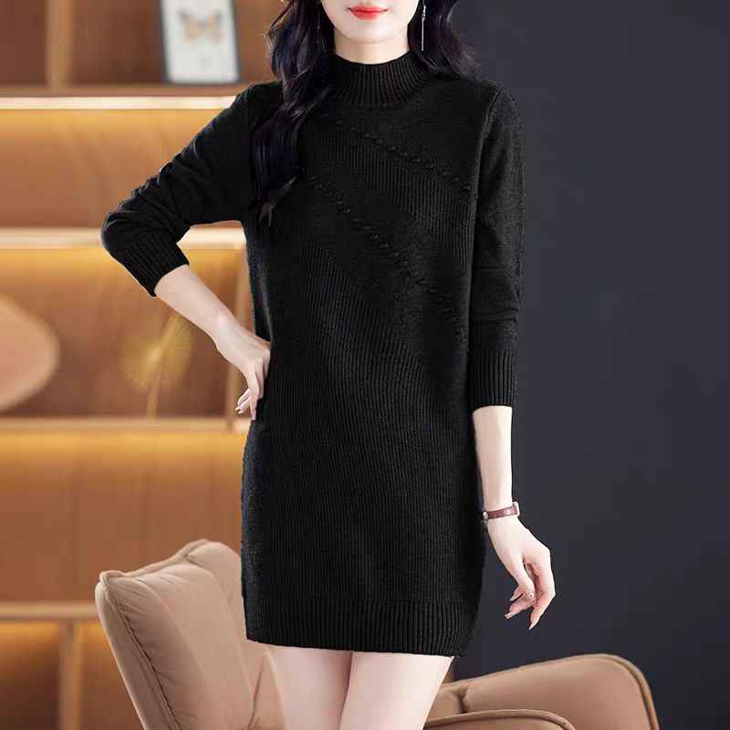 婦人服ファッションオールマッチハーフハイカラーニットドレス秋 - Winter Clothing H&M のレビューと価格