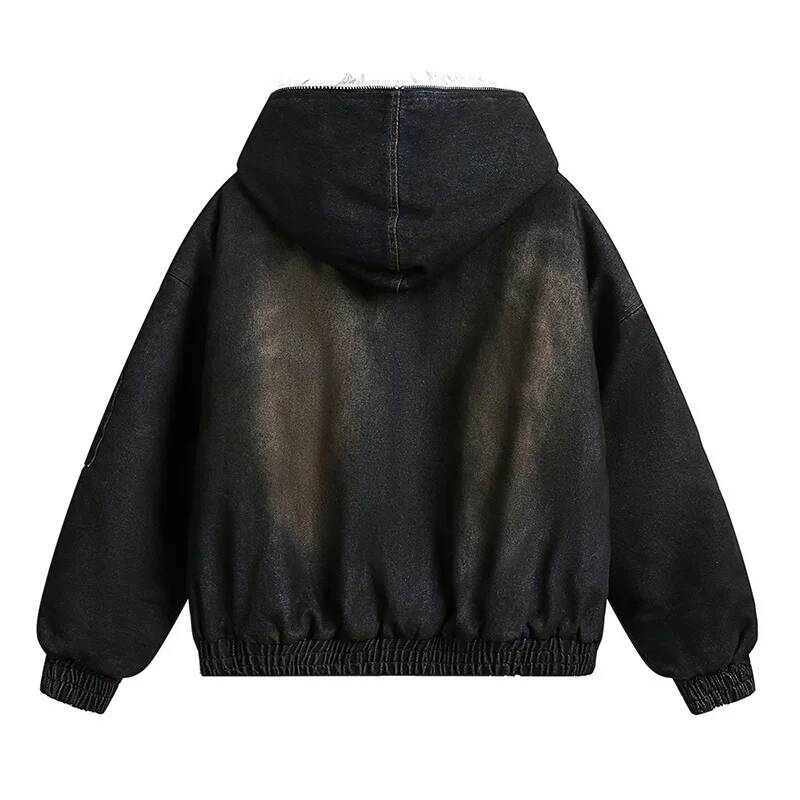 メンズパッド入りジャケット新しいファッションデニムフリースフ - Winter Clothing Taiwan のレビューと価格