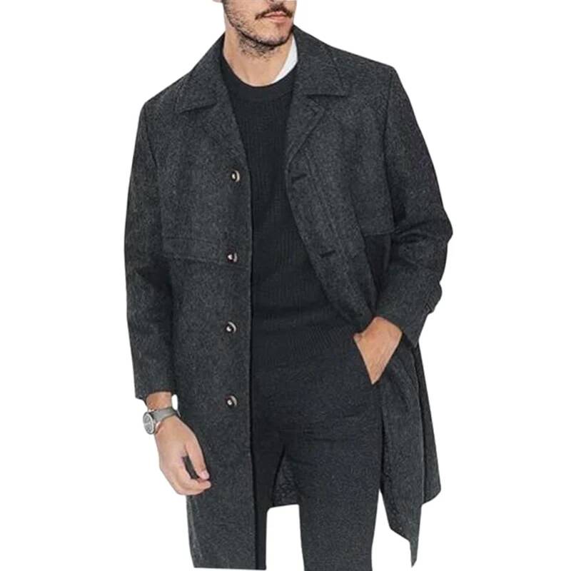 メンズラペルコート オフィスストリートカジュアルスーツ ウー - Winter Clothing Taiwan のレビューと価格