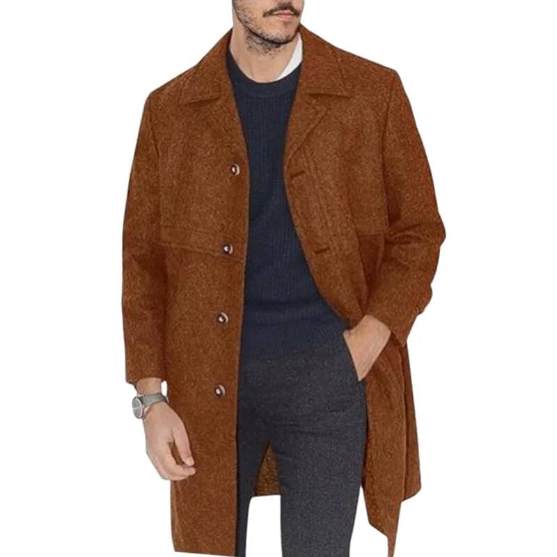 メンズラペルコート オフィスストリートカジュアルスーツ ウー - Winter Clothing Taiwan のレビューと価格